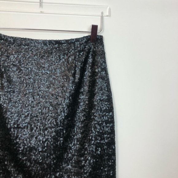 Halogen Black Metallic Sequin Skirt 4P - Picture 4 of 8